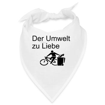 Der Umwelt zu Liebe-fahrrad-bike-umwelt-geschenk - Bandana - Weiß - Vorne