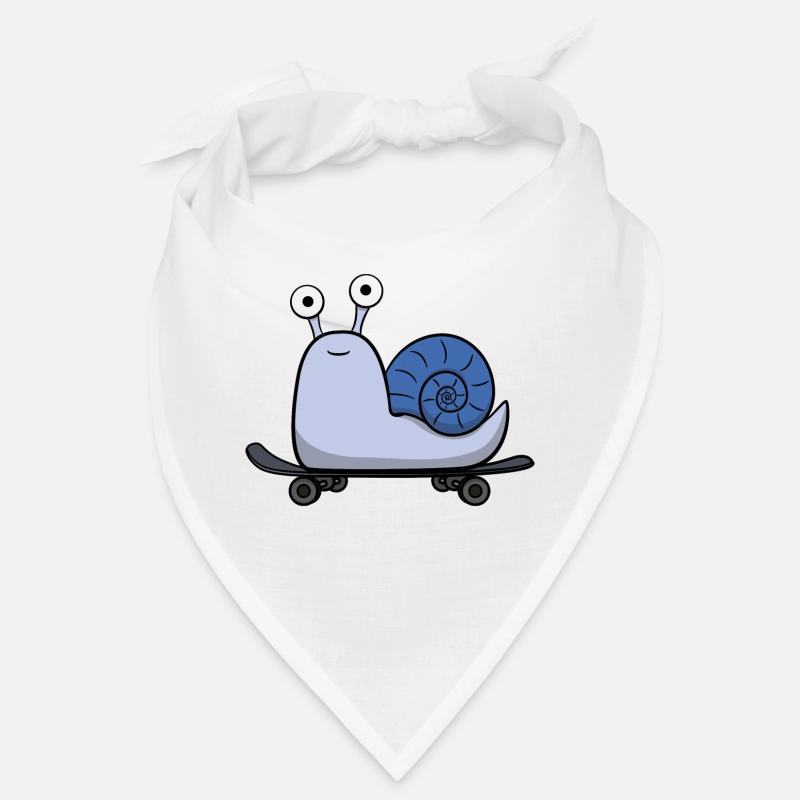Escargot mignon avec maison sur planche à roulettes Bandana