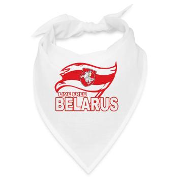Live Free Belarus - Bandana - Weiß - Vorne