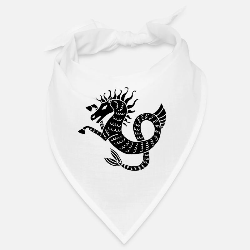 Cheval de mer noir Bandana