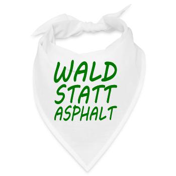 wald statt asphalt - Bandana - Weiß - Vorne