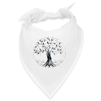 Baum des Lebens - Bandana - Weiß - Vorne
