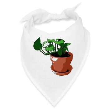 Pflanze - Bandana - Weiß - Vorne