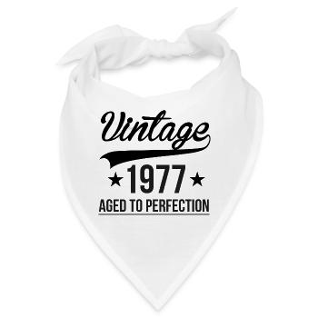 Vintage 1977 Aged To Perfection - Bandana - Weiß - Vorne
