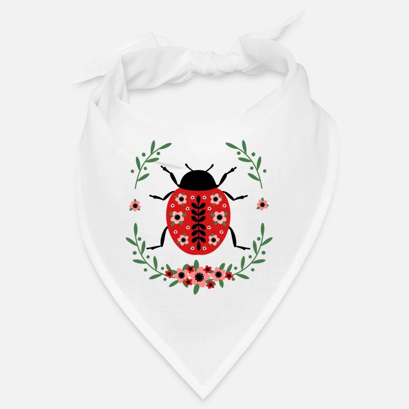 Ladybug with Flowers Bandana