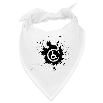 Bild Rollstuhl Behinderte Farbspritzer * - Bandana - Weiß - Vorne
