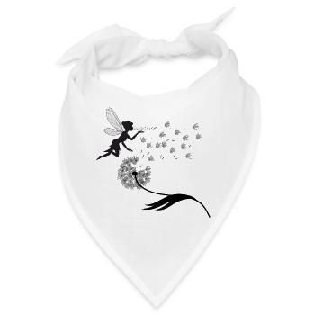 Feenflug-Silhouette mit Staub - Bandana - Weiß - Vorne