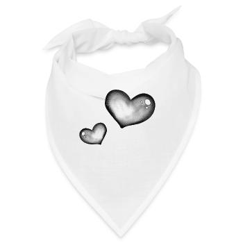 Herzen Herz - Bandana - Weiß - Vorne