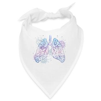 Lunge Bronchien - Bandana - Weiß - Vorne