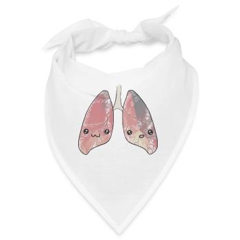 Lunge Organ - Bandana - Weiß - Vorne