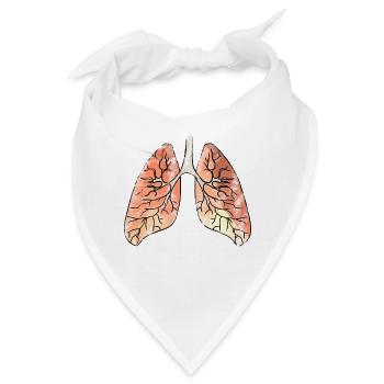 Lunge Bronchien - Bandana - Weiß - Vorne