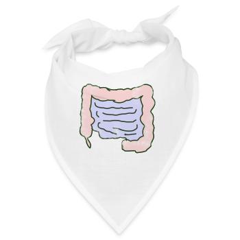 Darm Organ - Bandana - Weiß - Vorne