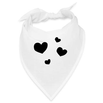 Herzen Herz - Bandana - Weiß - Vorne