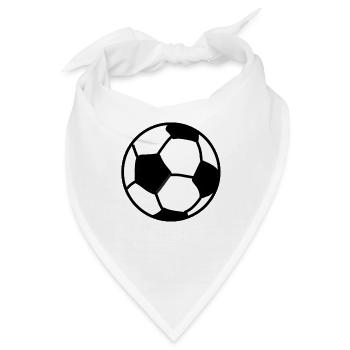 fußball ball - Bandana - Weiß - Vorne