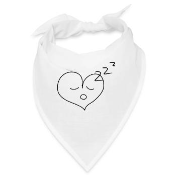 schlafen müde - Bandana - Weiß - Vorne