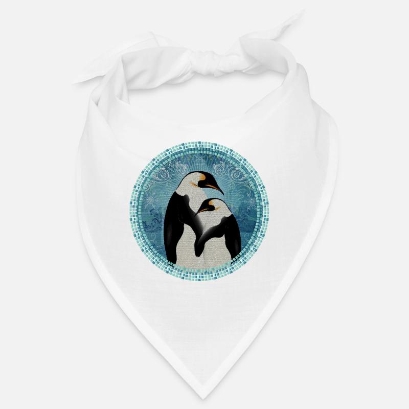 two magical penguins in mosaic style Bandana