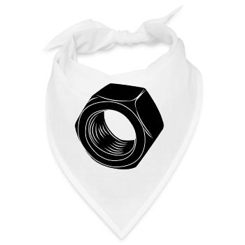 Mutter für Schraube - Bandana - Weiß - Vorne