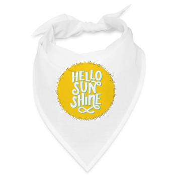 Hello Sunshine - Bandana - Weiß - Vorne