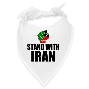 Stand with iran - Bandana - Weiß - Vorne