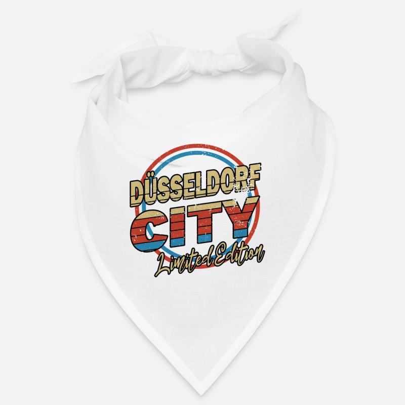 Dusseldorf Germany City Font 80s Style Bandana