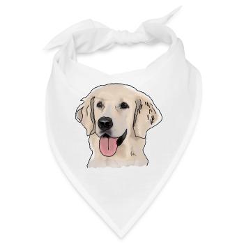 Golden Retriever - Bandana - Weiß - Vorne