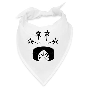 Käse mit vier Sternen - Bandana - Weiß - Vorne