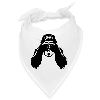 Witziger Affe  - Gorilla OMG Lehrer - Bandana - Weiß - Vorne