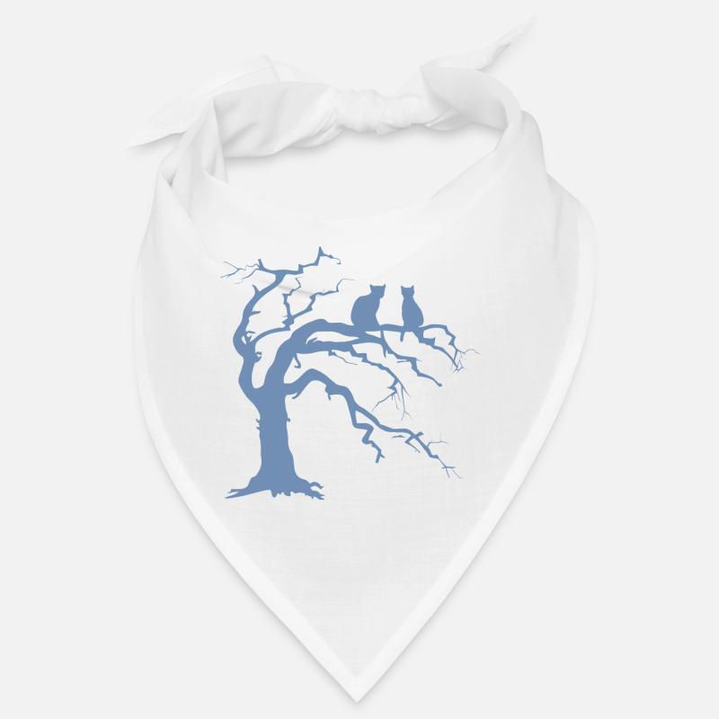 Toter baum mit 2 Katzen Silhouette Bandana