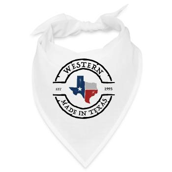 Lone Star Texas Flagge Umriss - Bandana - Weiß - Vorne