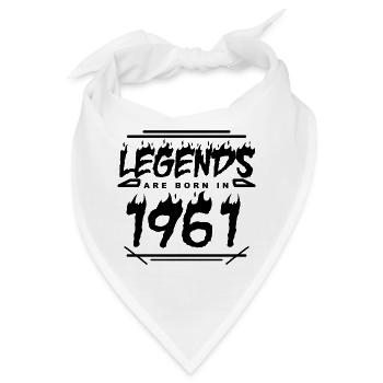 1961 - Jahrgang 1961 - Baujahr 1961 - Bandana - Weiß - Vorne