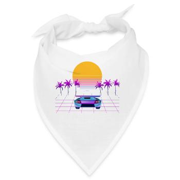 80s Design - Bandana - Weiß - Vorne