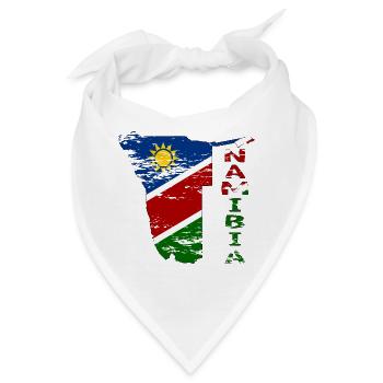 Namibia Landkarte Flagge used - Bandana - Weiß - Vorne