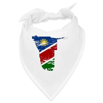 Namibia Landkarte used - Bandana - Weiß - Vorne