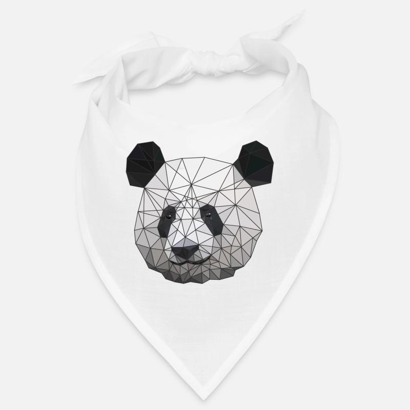 Polygonal Panda Bear Low Poly Art Triangle Shapes Bandana