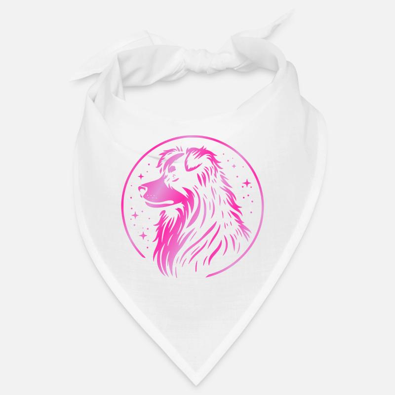 Traumhund Aussie pink - Bandana - Weiß
