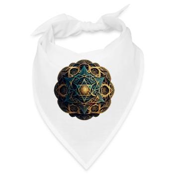 Strahlenmandala - Bandana - Weiß - Vorne