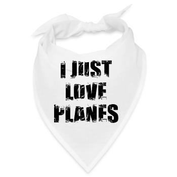 Flugzeug Enthusiast - Bandana - Weiß - Vorne