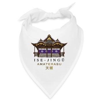 Schrein Ise-jingu, Sonnengöttin Amaterasu, Japan - Bandana - Weiß - Vorne