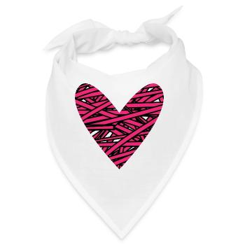 PAAR. ICH HABE GERADE GEHEIRATET. Junggesellinnenabschied. VALENTINSTAG. LIEBE. - Bandana - Weiß - Vorne