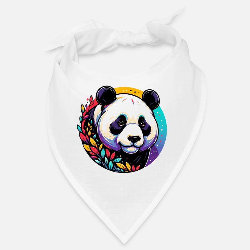 Panda - Bandana - Weiß