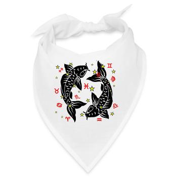 Sternzeichen Stern Logo Fische - Bandana - Weiß - Vorne
