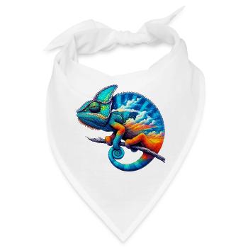 Chamäleon - Bandana - Weiß - Vorne