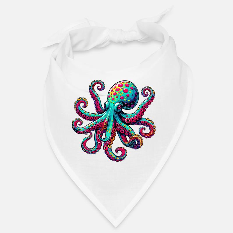 Octopus - Bandana - white