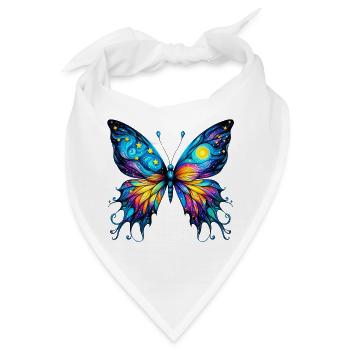Van Gogh Schmetterling - Bandana - Weiß - Vorne
