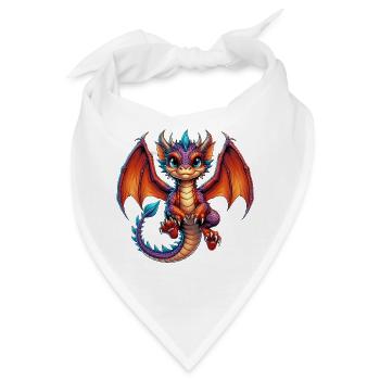 Drache - Bandana - Weiß - Vorne