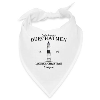 Sylt, Kampen, Leuchtturm langer Christian - Bandana - Weiß - Vorne