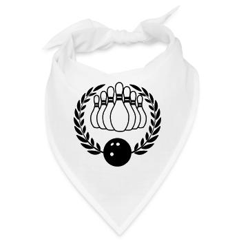 Bowling Lorbeerkranz - Bandana - Weiß - Vorne