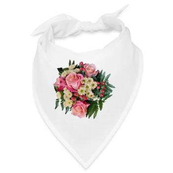 Blumenstrauß – Pastellträume - Bandana - Weiß - Vorne