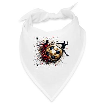 dynamische Fußballspieler spielen Fußball - Bandana - Weiß - Vorne