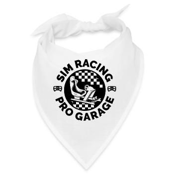 simracing pro emblem sim racer gaming Symbol Logo - Bandana - Weiß - Vorne
